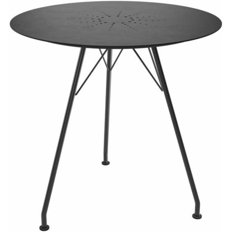 Houe Circum Outdoor Round Top Black Bistro Table Black Garden Bistro